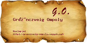 Grünczveig Ompoly névjegykártya